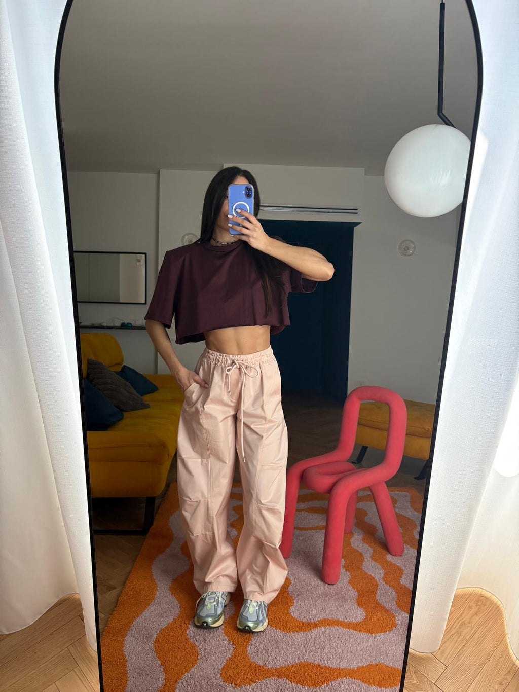 PANTALONI BAGGY ROSA