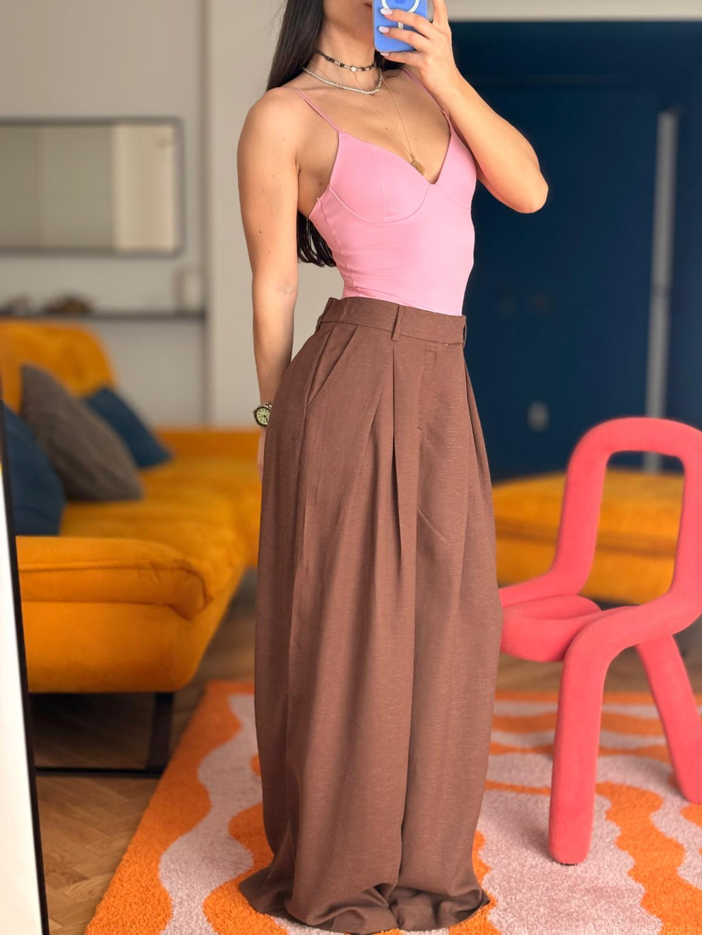 PANTALONI MISTO LINO