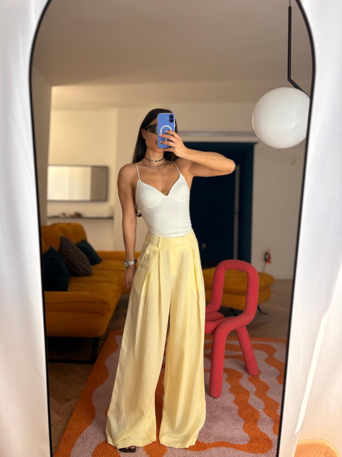 PANTALONI MISTO LINO