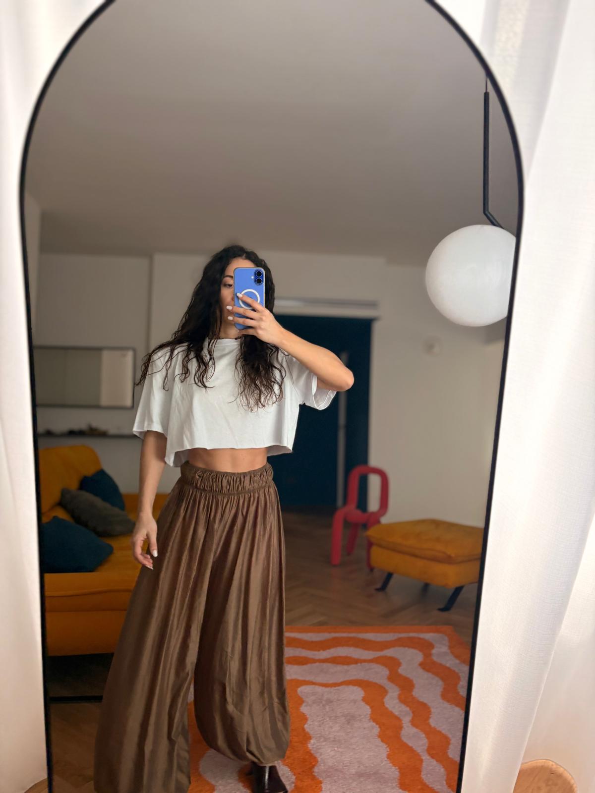 PANTALONI BALLOON SATINATI