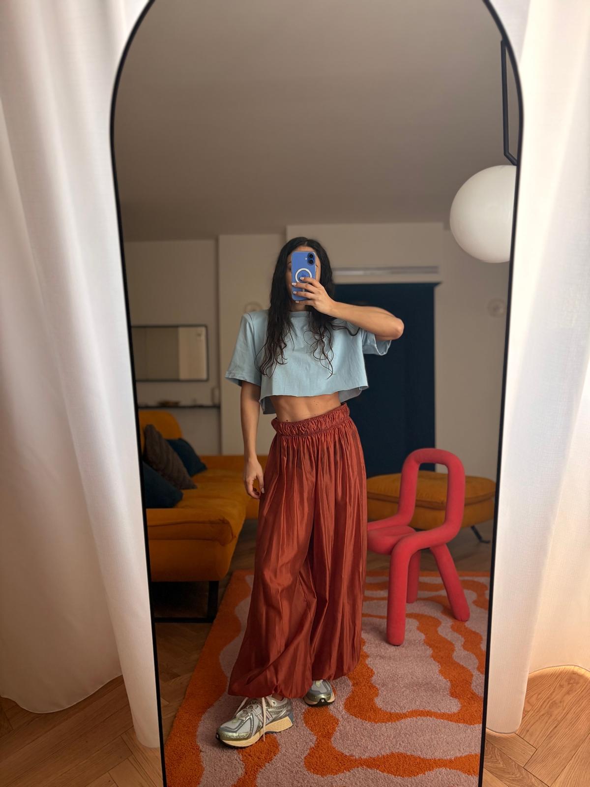 PANTALONI BALLOON SATINATI