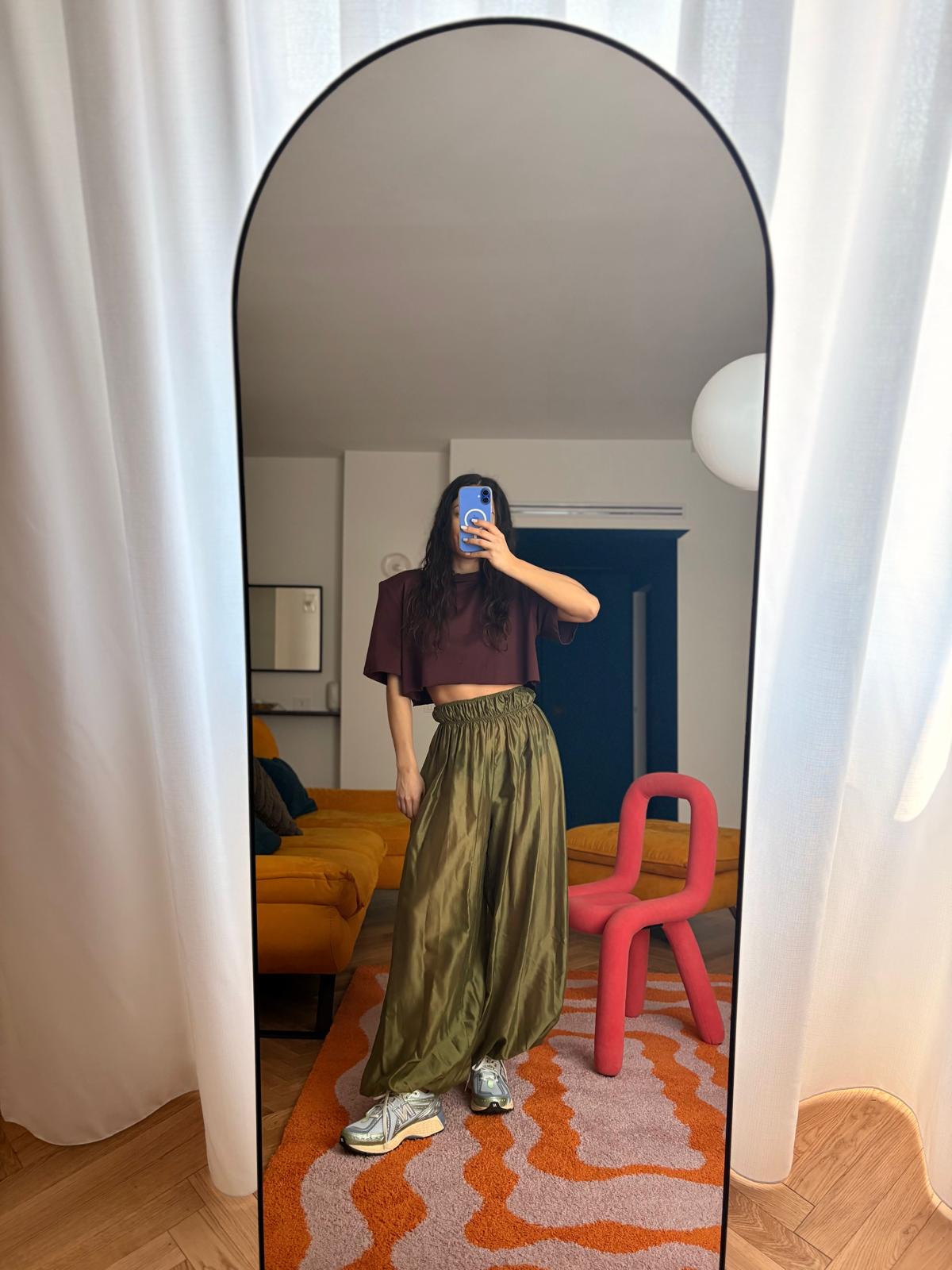 PANTALONI BALLOON SATINATI