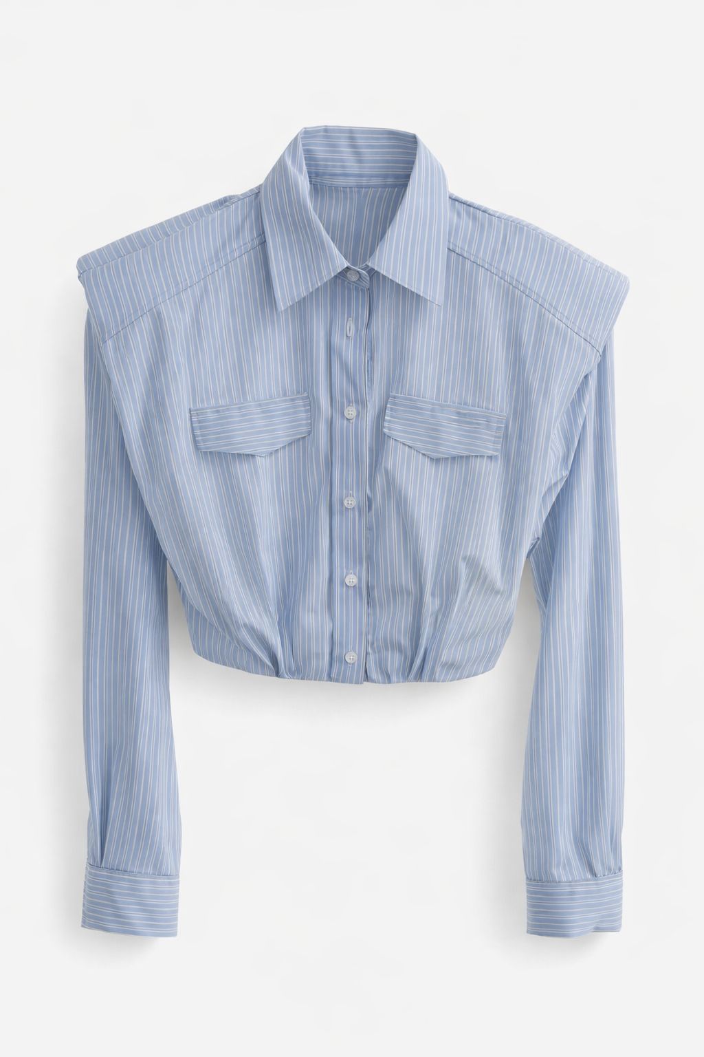CAMICIA CROP A RIGHINE