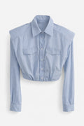 CAMICIA CROP A RIGHINE