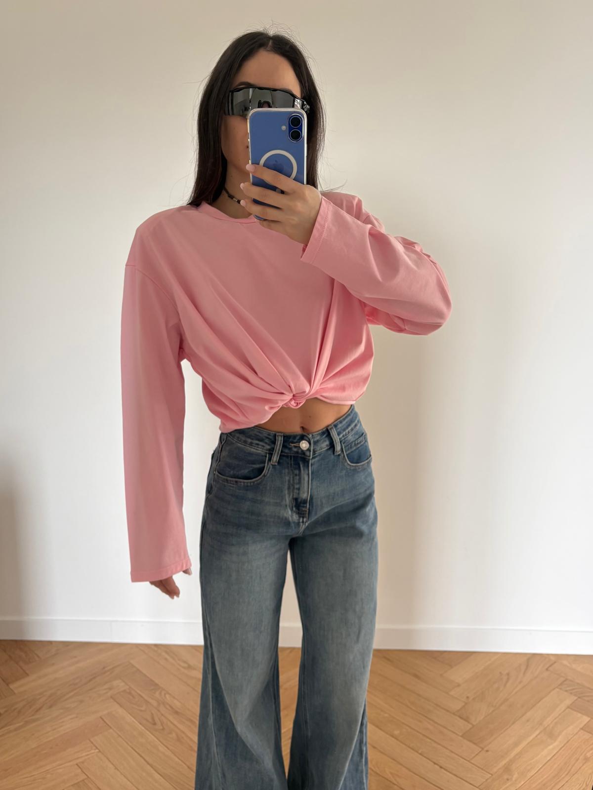 T-SHIRT MANICA LUNGA CON SPALLINE IMBOTTITE