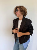 BLAZER CON DETTAGLIO A CONTRASTO