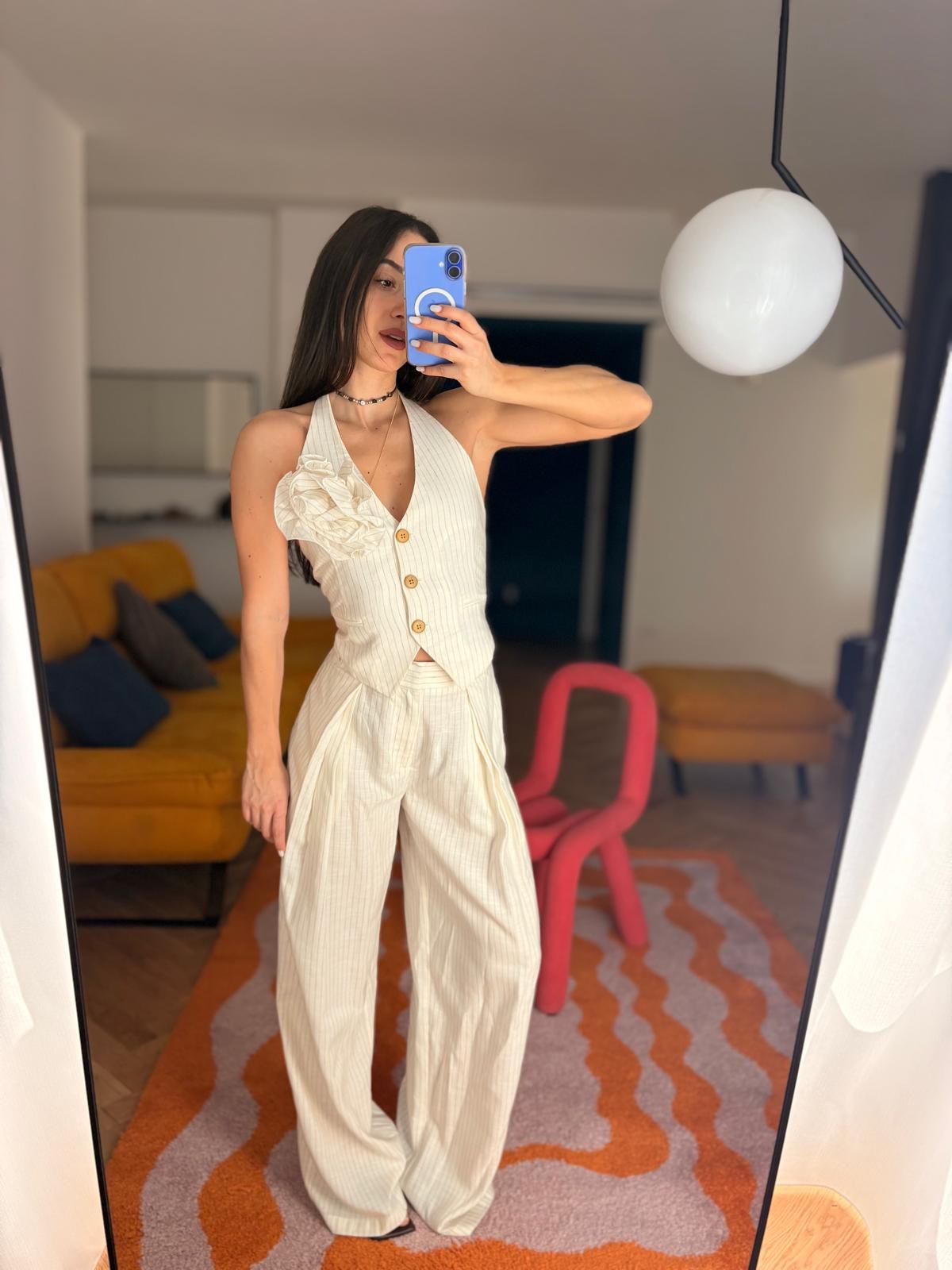 PANTALONE RIGHINE SENAPE