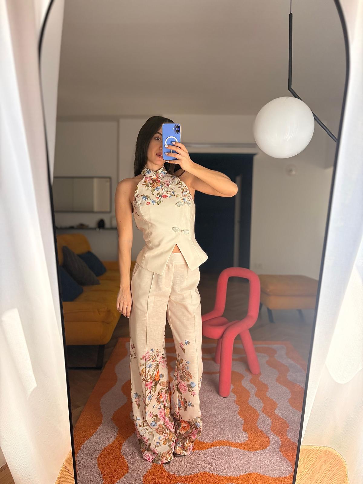 PANTALONI STAMPA FLOREALE